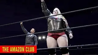 7ft 4in Nancy Kinsel female BBW wrestler vs 5ft 5in Indian male jobber