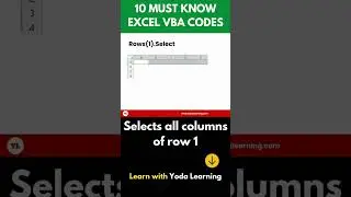 A must know Excel VBA Code 👨‍💻