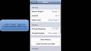 HOW TO ENABLE OR DISABLE PRIVATE BROWSING IN SAFARI ON IOS DEVICES (IPHONE 5 IPOD TOUCH 5)