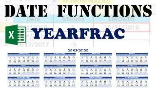 Yearfrac function in excel in Hindi | Calculate Age or Date of Birth | Calculate Years Worked