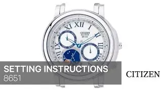 Citizen Watch Setting Instruction — 8651