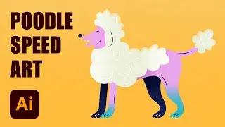 Adobe Illustrator Speed Art Vector | Poodle Character Design