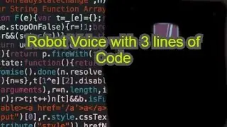 How to make a Robot Voice