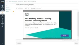 Module 4 Knowledge Check | AWS Academy Machine Learning Foundations | Introducing Forecasting