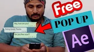 Free WhatsApp popup message  template on Adobe After Effects