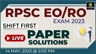 RPSC EO/RO Exam 2023 Paper Solution & Answer Key | 14 May 2023 Shift 1 | Utkarsh Classes