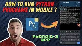 How to Run Python Turtle Programs on Phone | How to use Pydroid3 App |Run Python Programs on Android