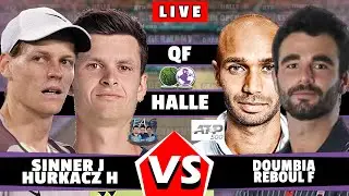 🔴LIVE: Hurkacz & Sinner vs Doumbia & Reboul HALLE OPEN 2024  #halleopen #atptour #tennislive