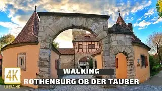 Walk in Rothenburg o. d. Tauber on the castle wall! Walking in Rothenburg o. d. Tauber.