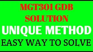 #mgt301gdb_solution