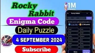 Rocky Rabbit Enigma reward | Rocket Rabbit Combo|Rocky Rabbit Enigma New Features Solve 4 SEPTEMBER