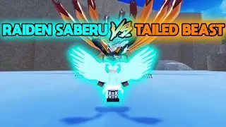 BUSTED BLOODLINE RAIDEN SABERU VS TAILED BEAST | Shindo Life