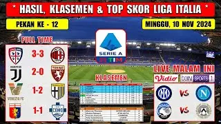 Hasil Liga Italia Tadi Malam ~ JUVENTUS vs TORINO ~ CAGLIARI vs AC MILAN ~ Liga Italia 2024 Pekan 12