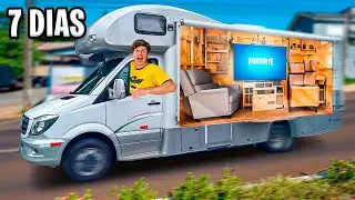 PASSEI 7 DIAS EM UMA CASA CARRO! (VLOG DE 1 HORA!)