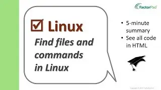 Four ways to find commands and find files in Linux | Linux Tutorial for Beginners