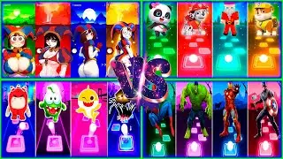 Tiles Hop EDM Rush: Bluey vs Baby Boss vs Cocomelon vs The Amazing Digital Circus Pomni x Jax