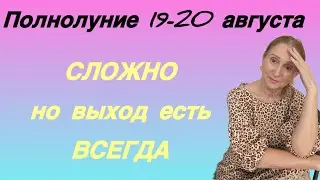 🔴 19 - 20 августа ПОЛНОЛУНИЕ 🔴 Просто о СЛОЖНОМ … подсказки звездного неба