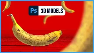 3D PHOTOSHOP - import and work with 3D MODELS in Adobe Photoshop (1 min tutorial)