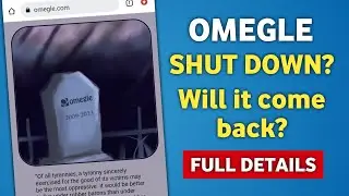 Is Omegle Shut Down Permanently ? | Omegle ban news | Omegle shut down