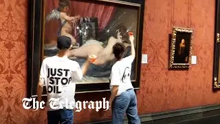 Just Stop Oil attack 17th century painting with hammers