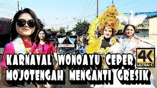 Drone 4K _Karnaval Ngemplak Wonoayu Ceper Mojotengah Menganti Gresik 2024 || sedekah bumi ngemplak