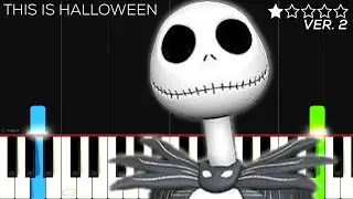 THIS IS HALLOWEEN - The Nightmare Before Christmas | EASY Piano Tutorial