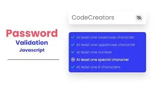 how to create a password validation form with CSS and JavaScript.