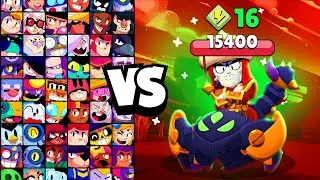 DESERT SCORPION CHUCK vs ALL BRAWLERS! With 16 POWER-UPs! | Brawl Stars