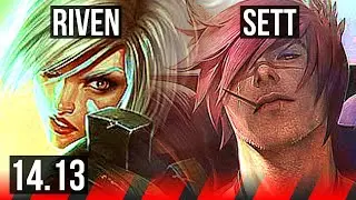 RIVEN vs SETT (TOP) | 10/0/1, 8 solo kills, Legendary, 800+ games | NA Diamond | 14.13