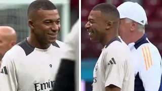 Kylian Mbappe ALL SMILES as Real Madrid train 😁 Camavinga suffers injury ⚽ Real Madrid v Atalanta