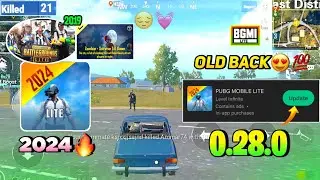 😱Pubg Lite New 0.28.0🤯 Old Back Update 2024 | Pubg Mobile Lite 0.28.0😳 Comeback Update 2024 🔥