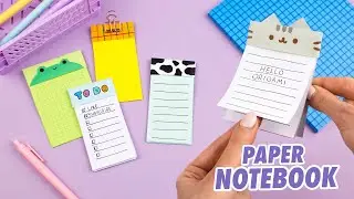 Оригами Блокнот Котик и Лягушка из бумаги | Origami Paper Notebook without glue