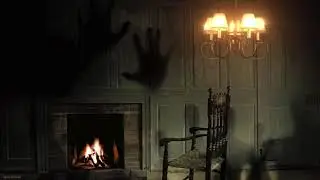 Super Scary Haunted House Background Sounds With Fireplace & Wind - Ideal For Halloween