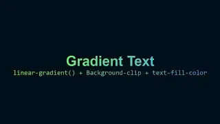 Gradient Text Linear-gradient () Text-fill-color Effect on Your text Using Html and CSS3