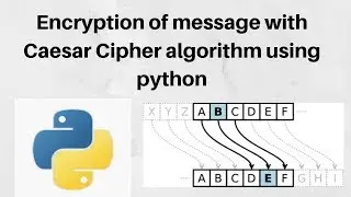 Encryption of message with ceasor cipher algorithm using python