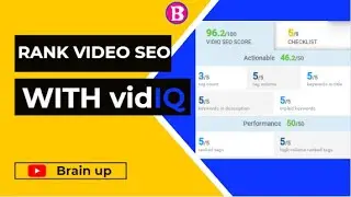 How to rank youtube videos fast with vidiq @BrainUpp