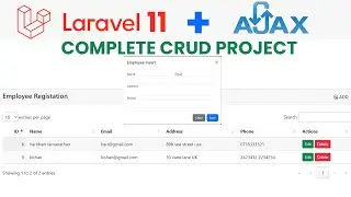 AJAX CRUD Application in Laravel 11