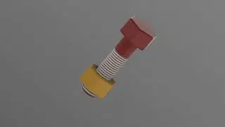 Animation of Hexagonal Bolt and Nut in Fusion 360