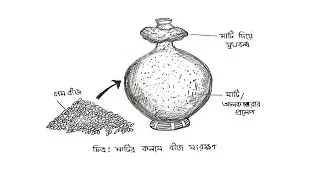 SSC agriculture practical drawing || মাটির পাত্রে ধান বীজ সংরক্ষণ