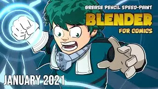 Blender Speedpaint - Deku My Hero Academia Jan 2021