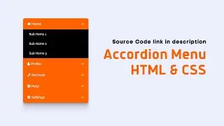 Create Responsive Accordion Menu Using HTML and CSS