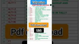 tally prime keyboard short cut key |