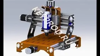 Станк фрезерный c ЧПУ. Работа фрезерного станка. 3D-модель