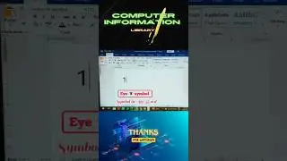 Eye 👁️ symbol in Ms word shortcut keys #shorts #stockmarket #computershortcuts #shortcutkeys