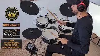 VIDEO DEMO DA BATERIA ROYALTY + PRATOS LEMON + MÓDULO ROLAND TD-11