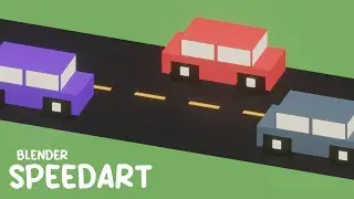 Crossy Road Style Low Poly Blender Speedart