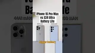 iPhone 15 Pro Max vs S24 Ultra Battery Life #iphone15promax #s24ultra #tech #batterylife