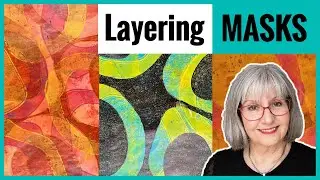 Layering the same MASKS to get great gel prints | My new masks called Circle Whirlwind