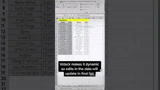 Excel tip to use vstack to combine lists and data sets