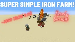 How to Make a Super Simple Iron Farm! (Minecraft Java 1.20+)